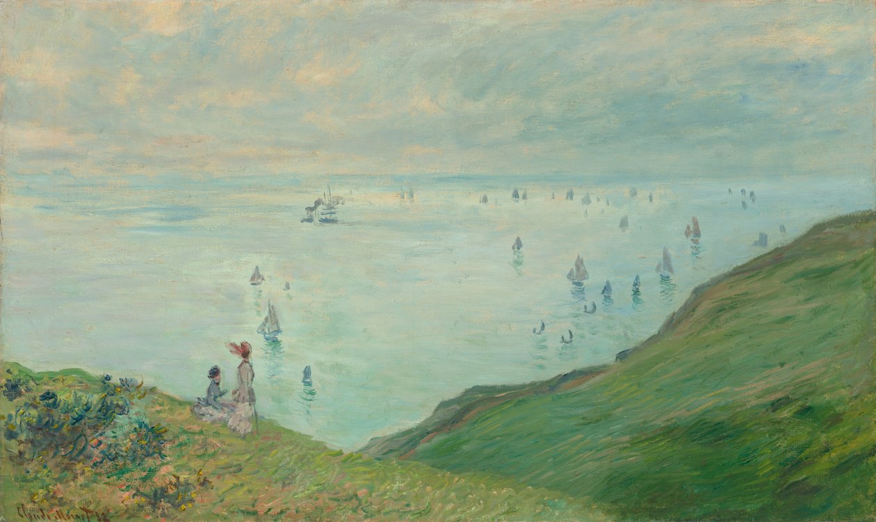 Klify w Pourville, 1882. autorstwa Claude Monet