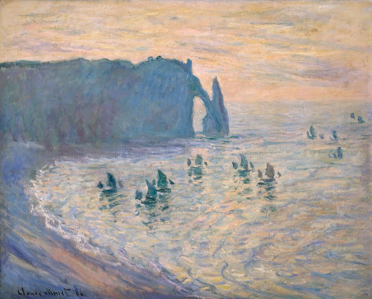 Klify w Ètretat, 1885-1886. autorstwa Claude Monet