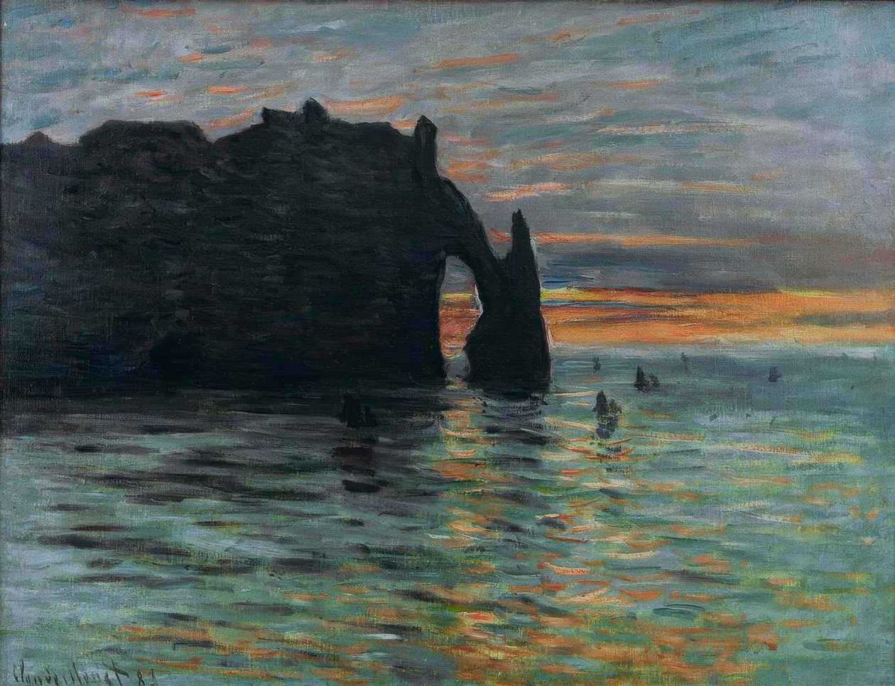 Zachód słońca autorstwa Claude Monet