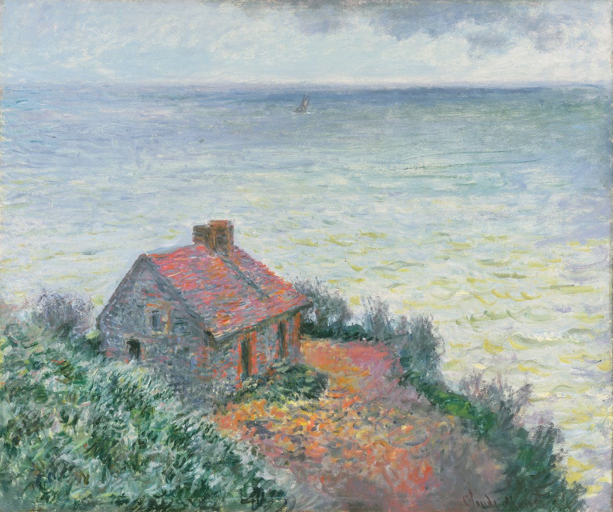 Poczta celna w Dieppe, 1882 r. autorstwa Claude Monet