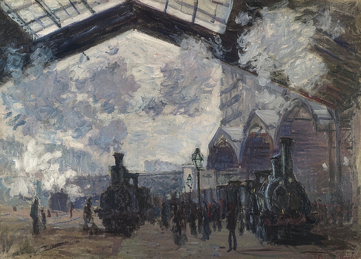 Der Gare Saint Lazare. 1877 autorstwa Claude Monet