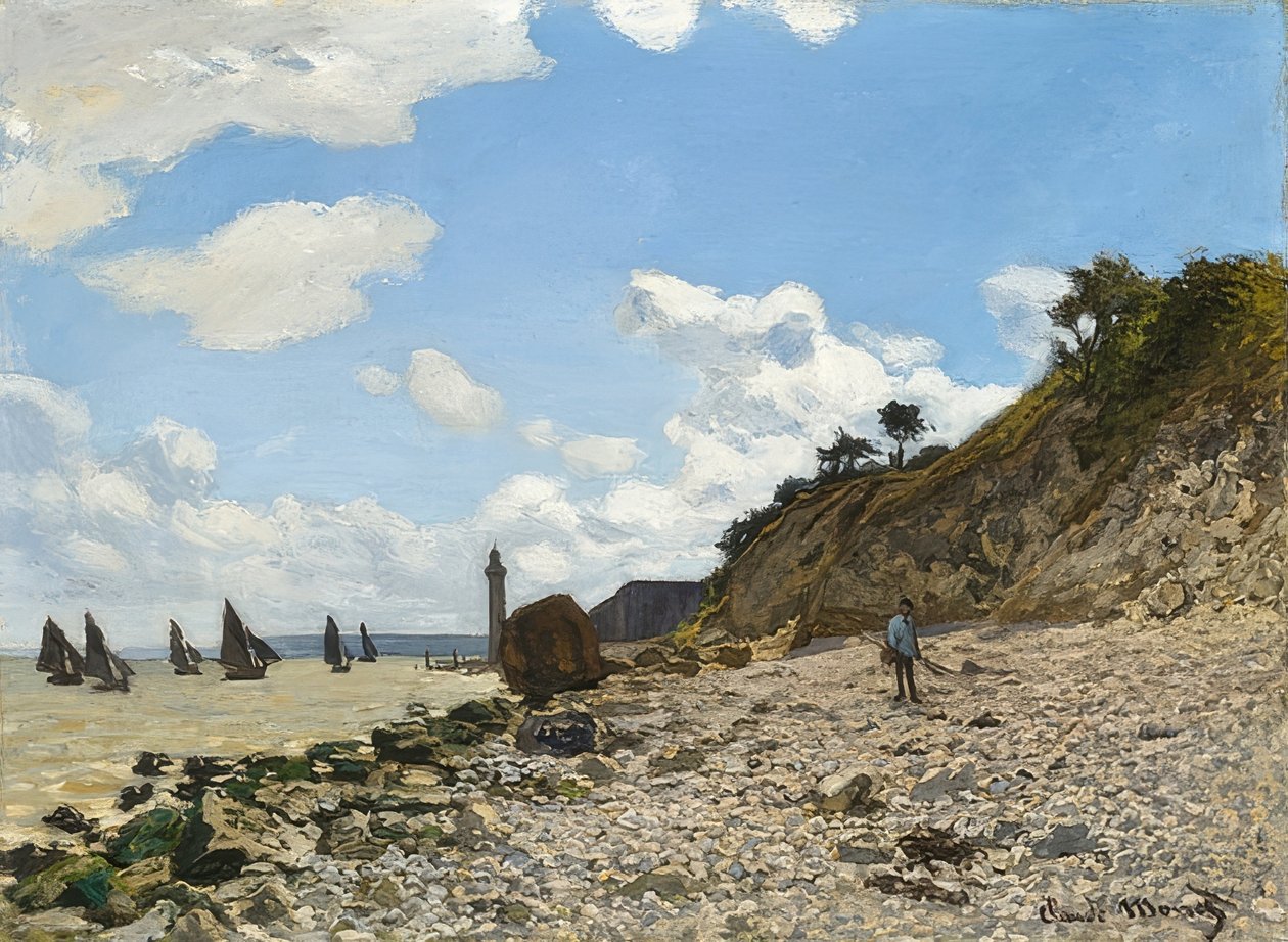 Plaża Honfleur. 1864-66 autorstwa Claude Monet