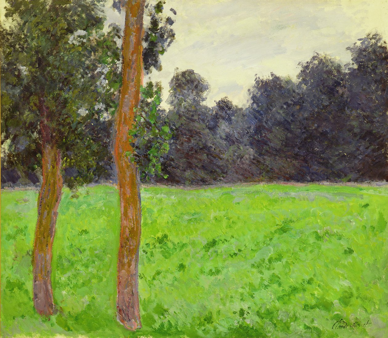 Dwa drzewa na prerii, 1886 autorstwa Claude Monet