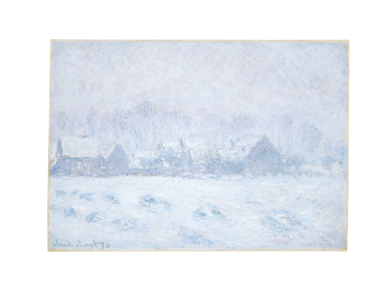 Efekt śniegu w Giverny, 1893 autorstwa Claude Monet