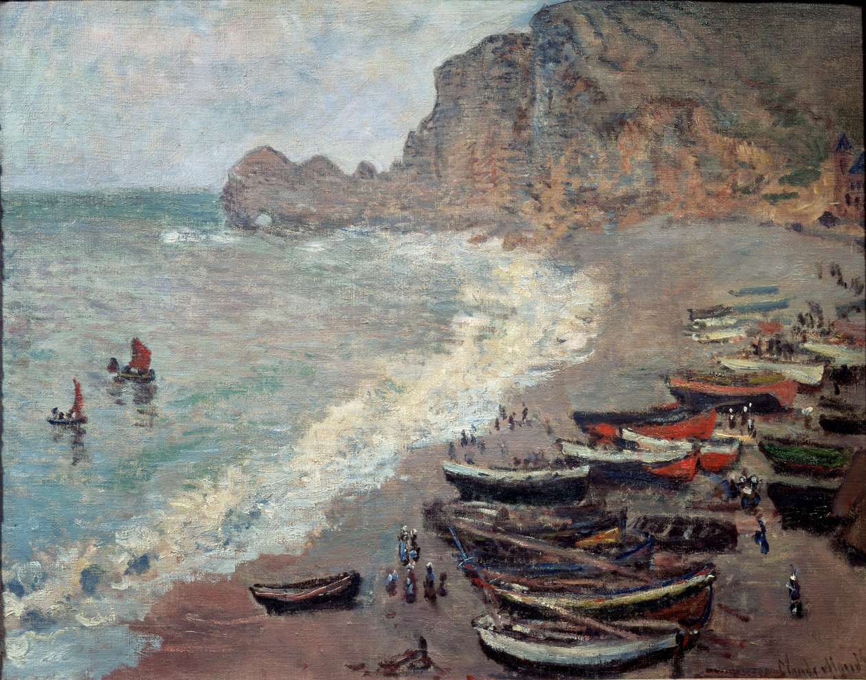 Etretat, plaża i Porte d