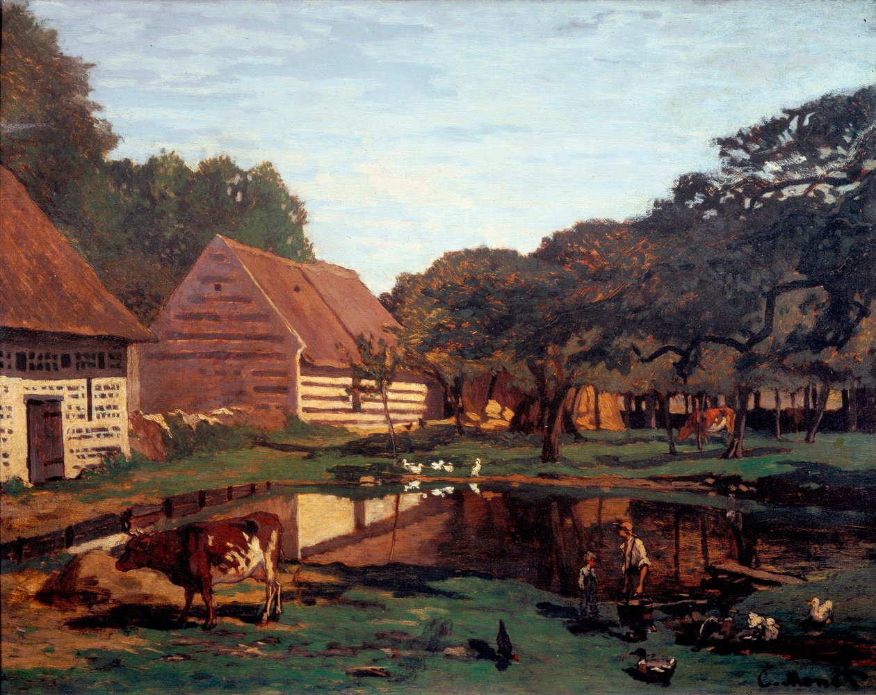 Gospodarstwo rolne w Normandii (malarstwo, c.1863) autorstwa Claude Monet