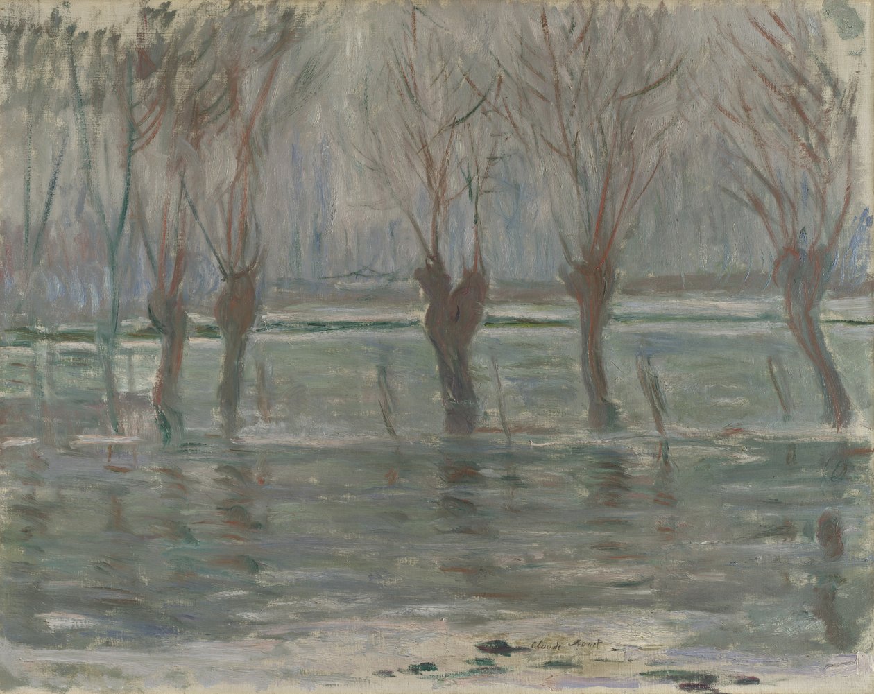 Wody powodziowe, 1896 autorstwa Claude Monet