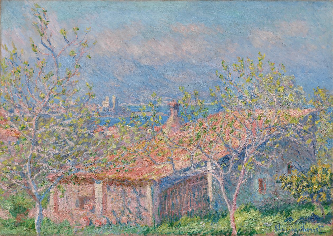 Dom ogrodników w Antibes, 1888 r. autorstwa Claude Monet