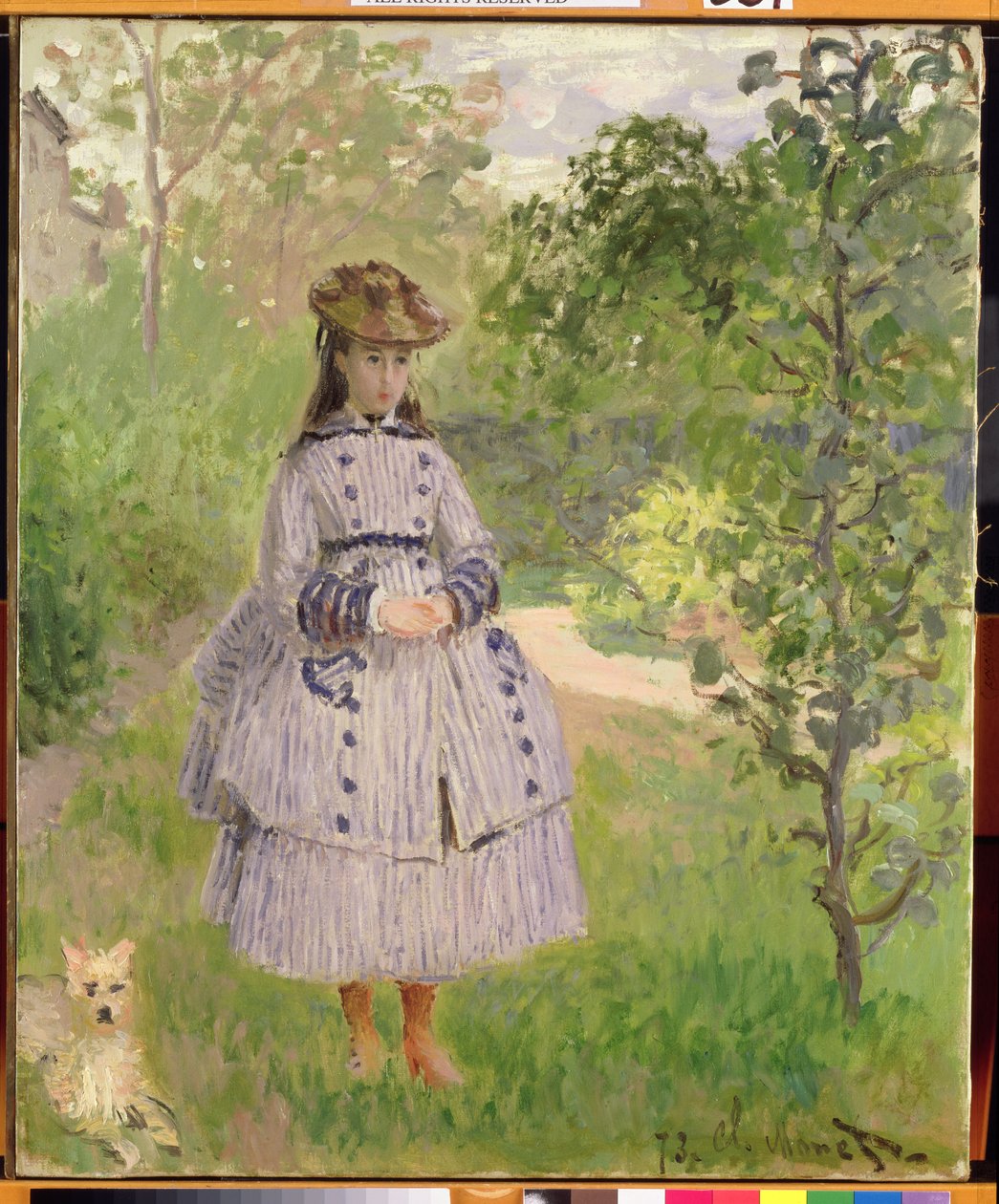 Dziewczyna w ogrodzie, 1873 autorstwa Claude Monet