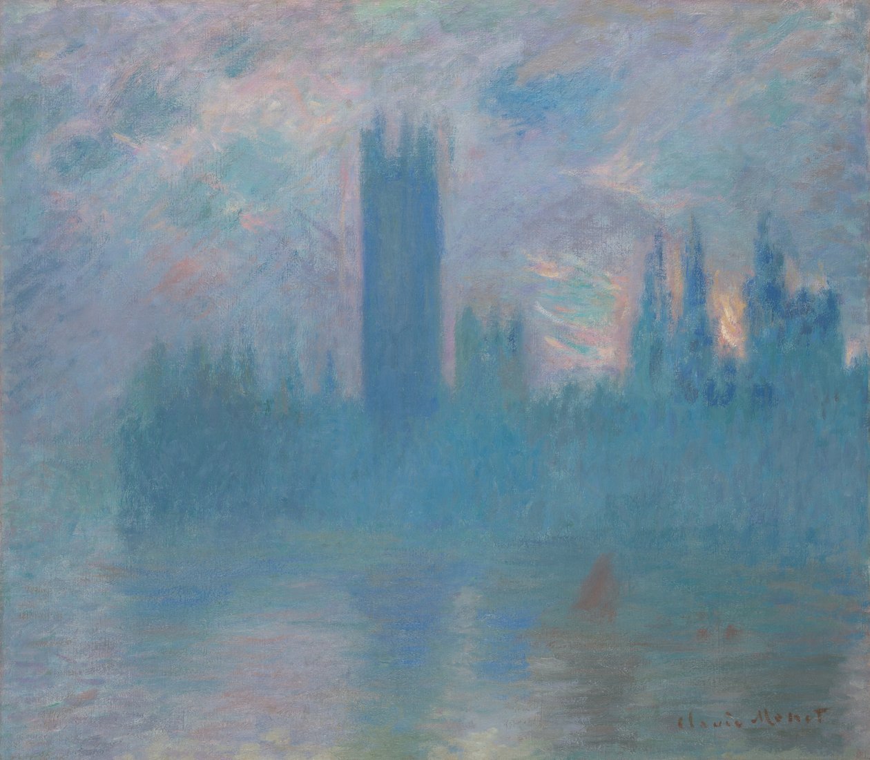 Domy Parlamentu, Londyn autorstwa Claude Monet