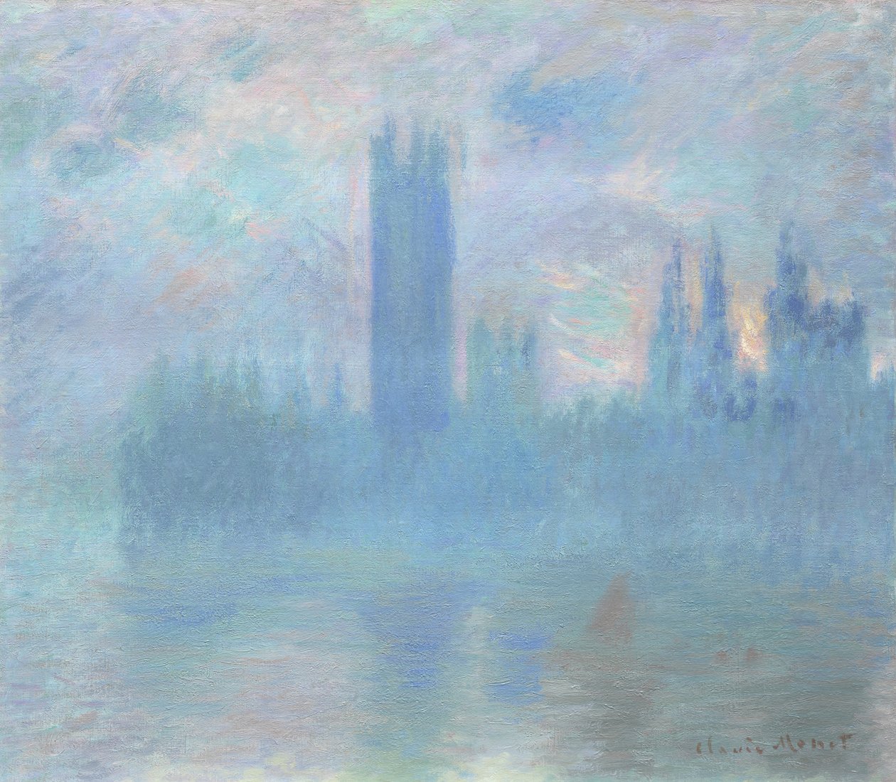 Houses of Parliament, Londyn, 1900-01 autorstwa Claude Monet