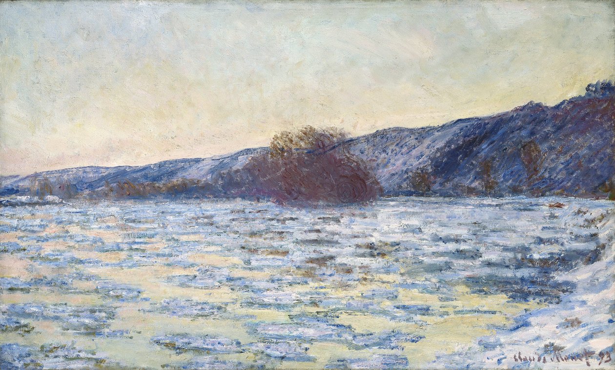 Lodowa kry o zmierzchu, 1893. autorstwa Claude Monet