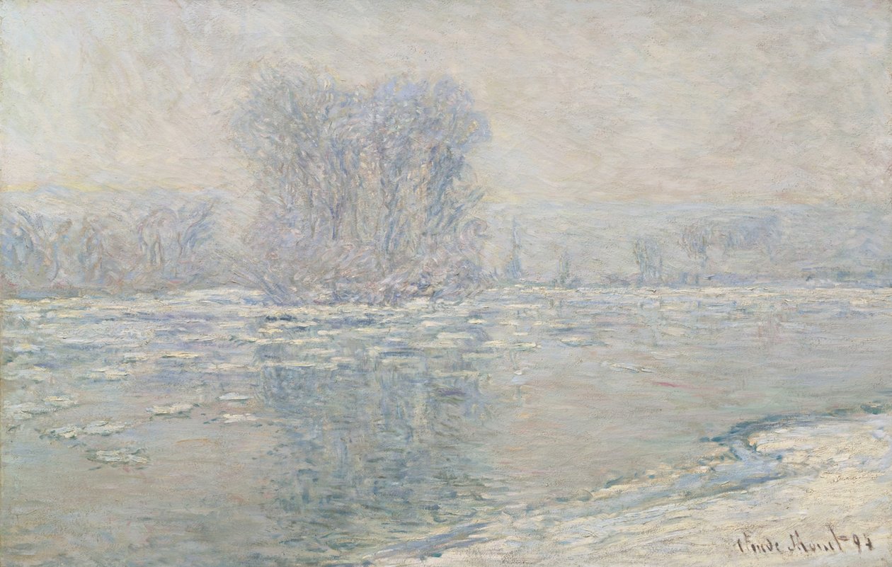 Lód, biały efekt autorstwa Claude Monet