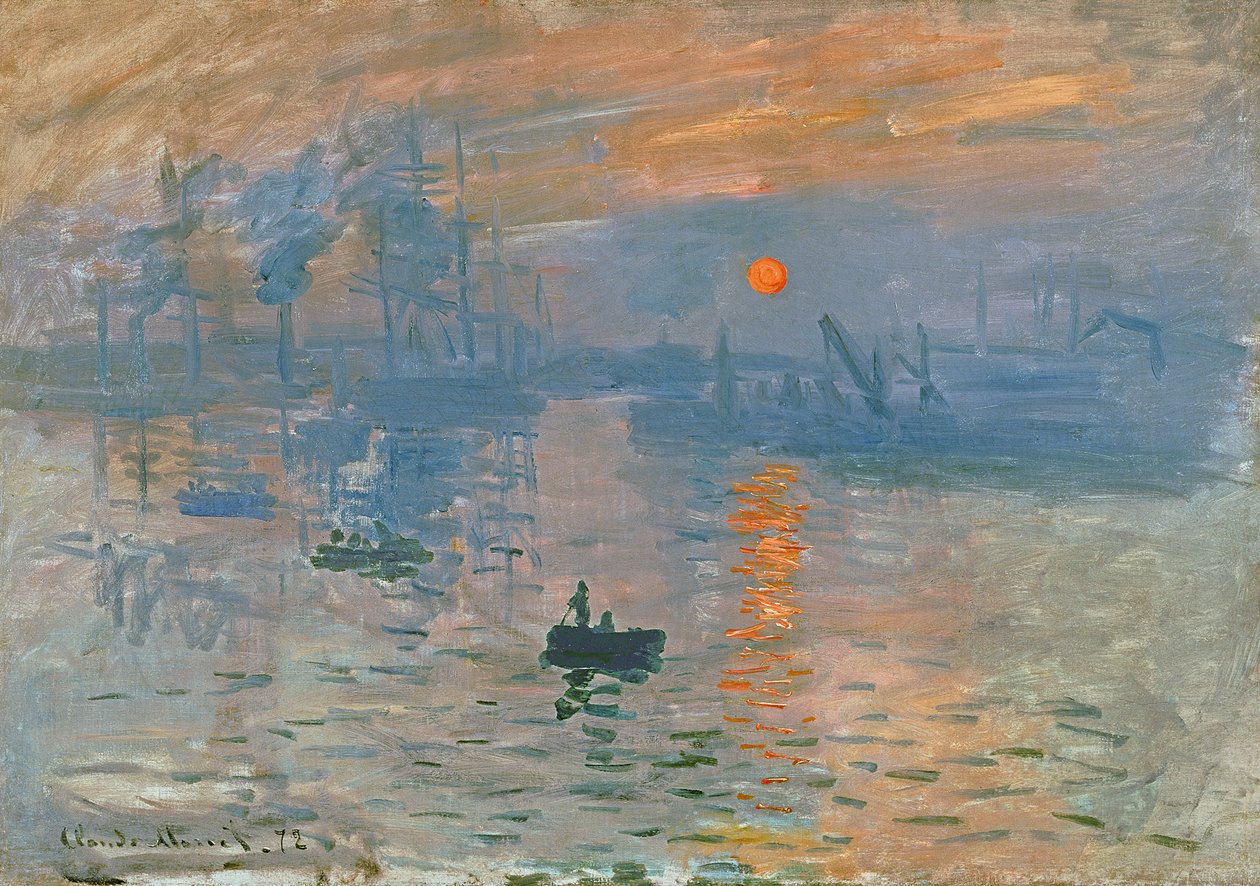 Druk, Sunrise Print, wschodzące słońce, 1872 autorstwa Claude Monet