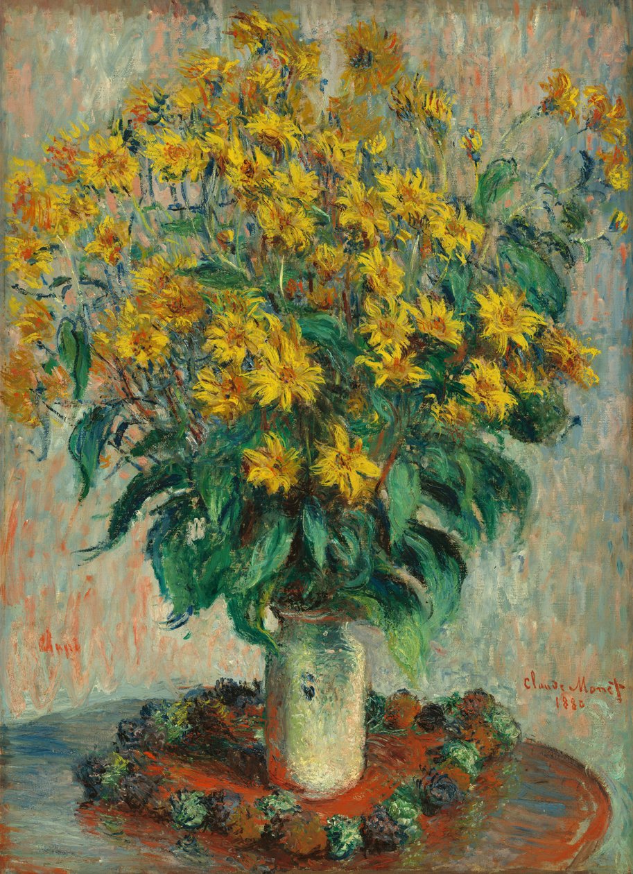 Kwiaty karczocha jerozolimskiego autorstwa Claude Monet