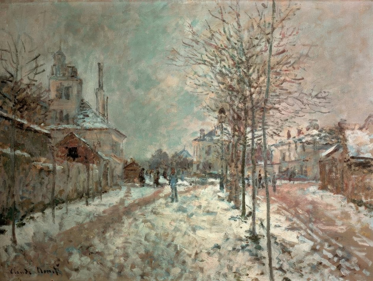 Boulevard de Pontoise w Argenteuil, śnieg autorstwa Claude Monet