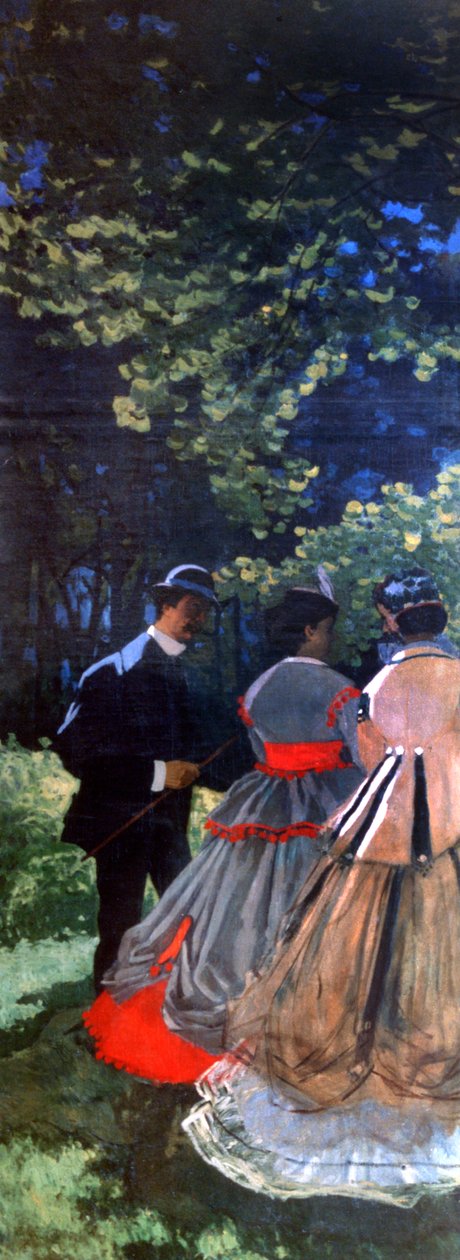 Śniadanie na trawie, lewy panel, 1865 autorstwa Claude Monet