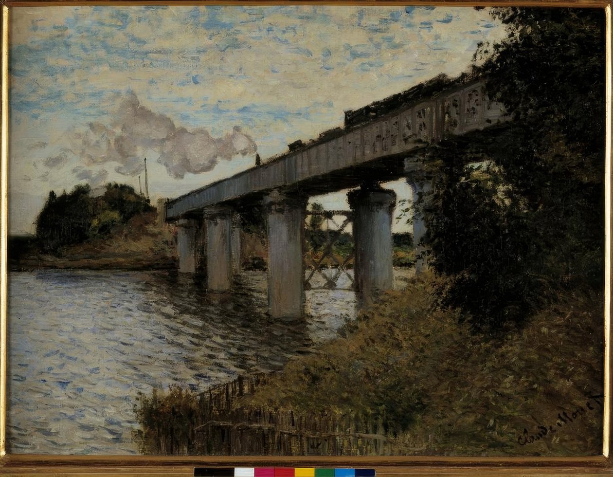 Most kolejowy w Argenteuil autorstwa Claude Monet