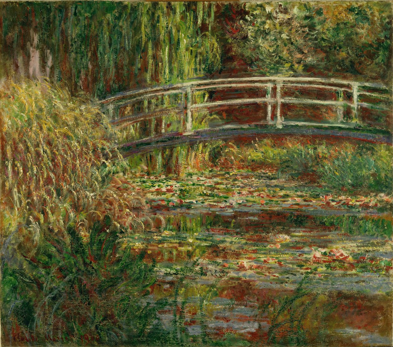 Staw nimf ... (olej na płótnie) autorstwa Claude Monet
