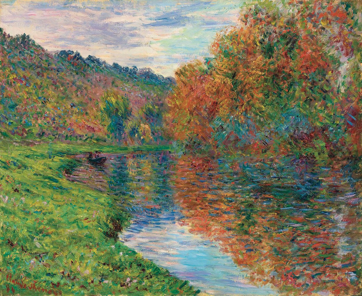 Ramię Jeufosse, jesień 1884. autorstwa Claude Monet