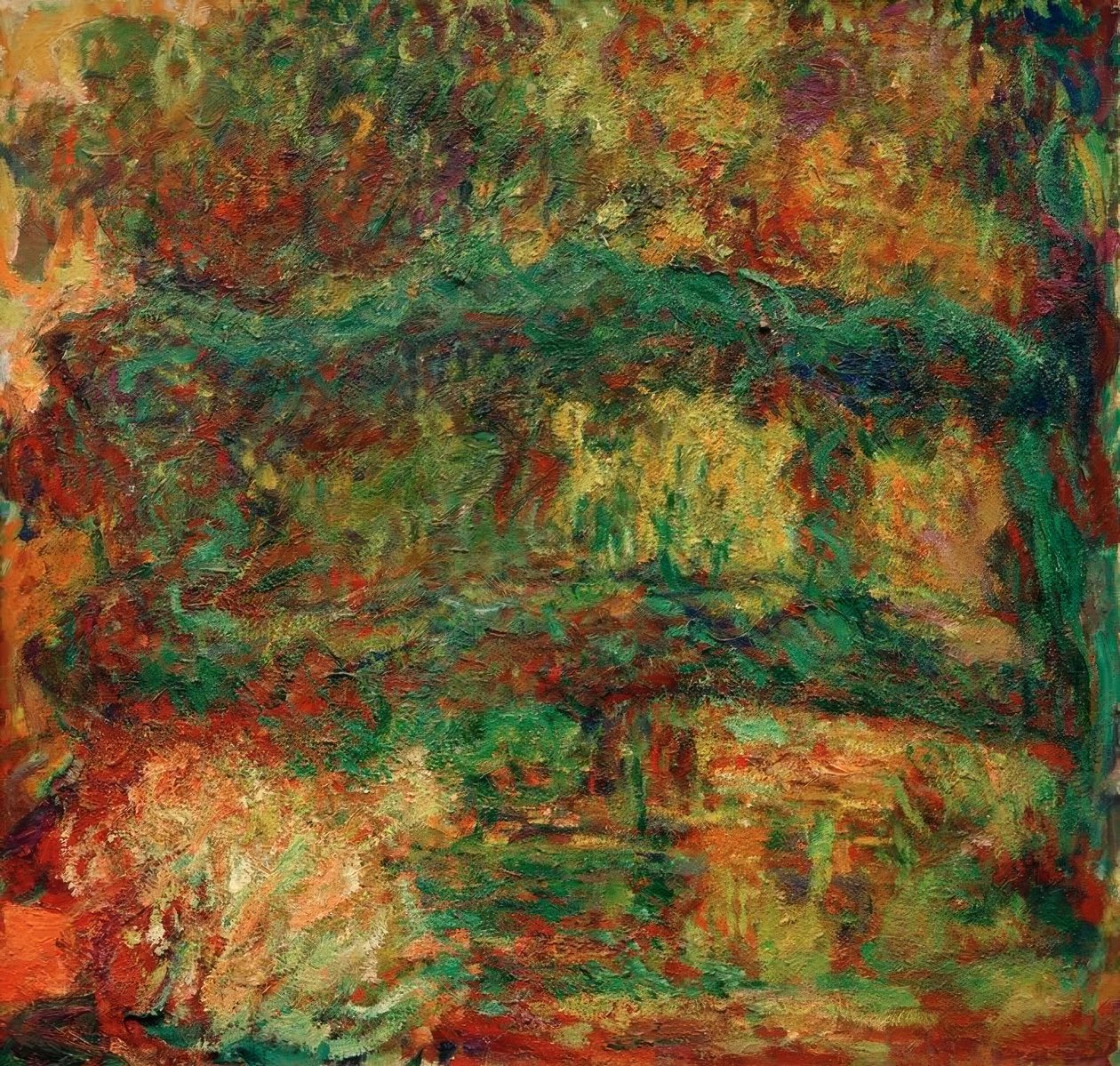 Most japoński (Nympheas, most japoński) autorstwa Claude Monet