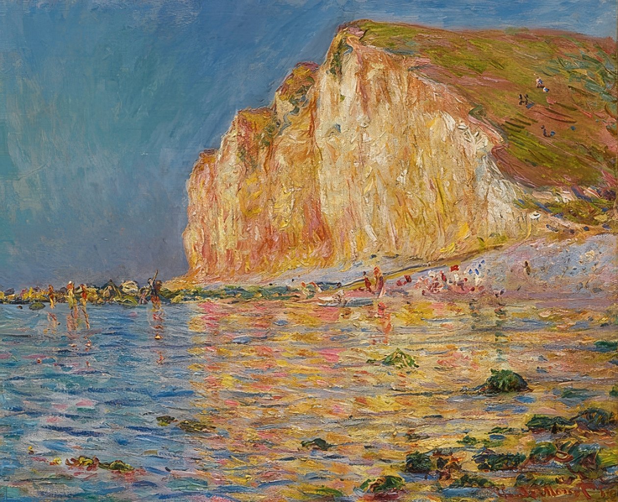 Les Petites-Dalles bei Ebbe. 1884 autorstwa Claude Monet