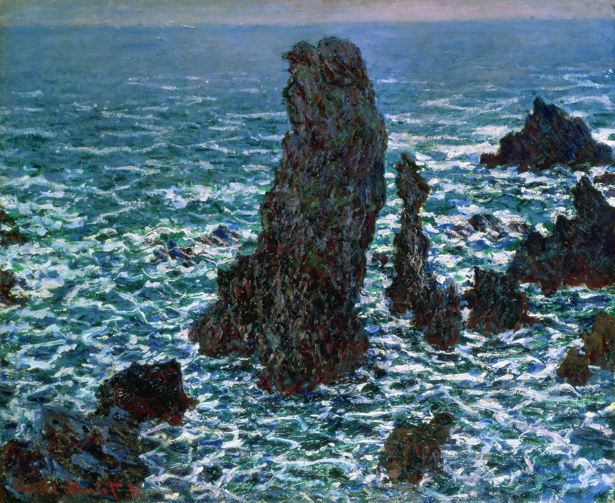 Piramidy w Port-Coton, Belle-Ile-en-Mer, 1886 autorstwa Claude Monet