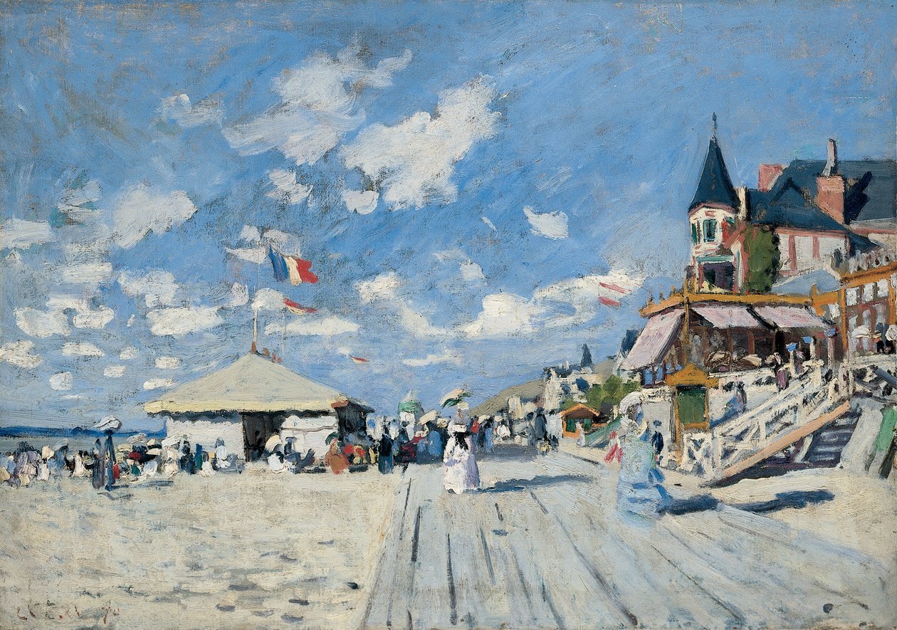 Na plaży w Trouville, 1870 autorstwa Claude Monet