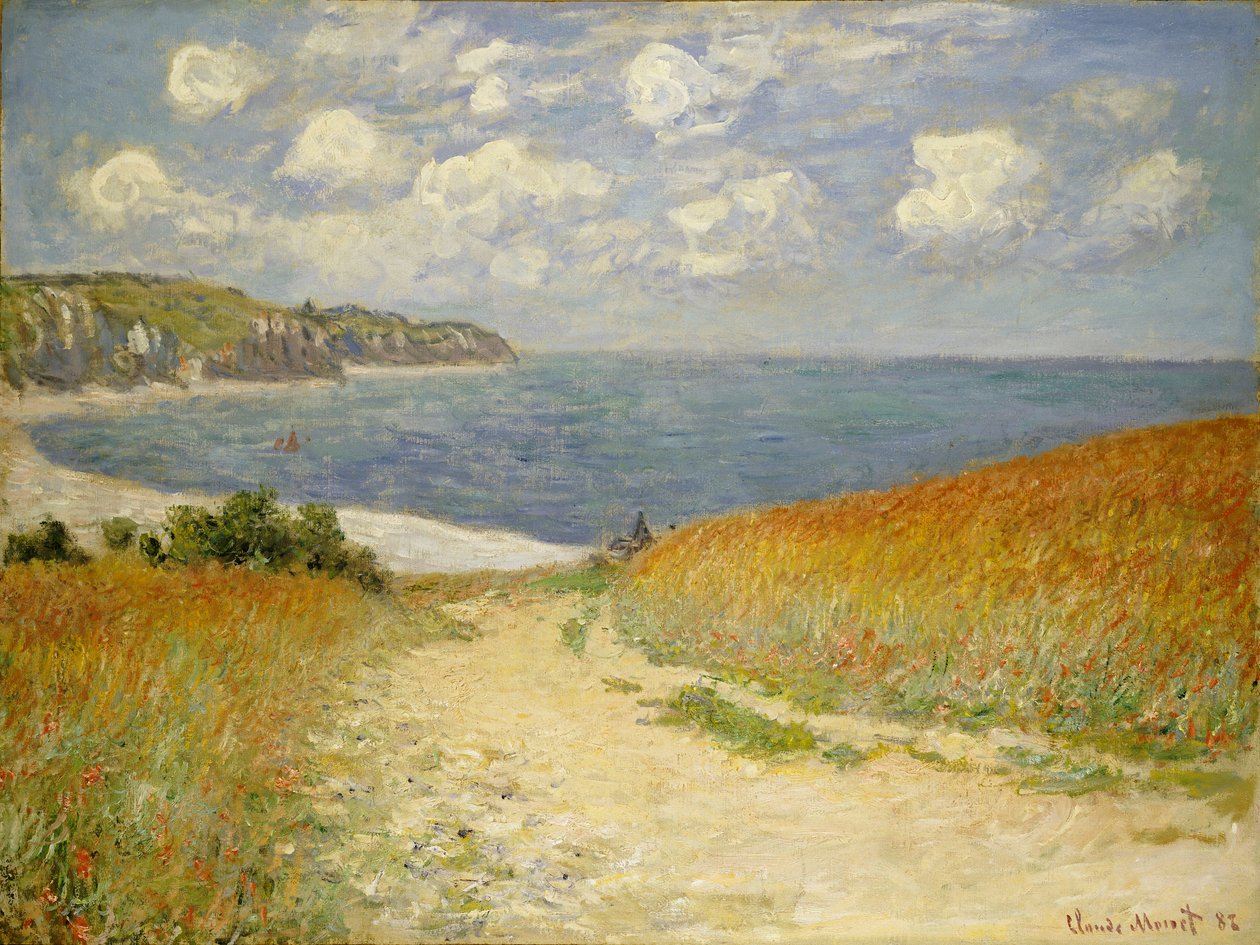 Ścieżka w pszenicy w Pourville, 1882 autorstwa Claude Monet