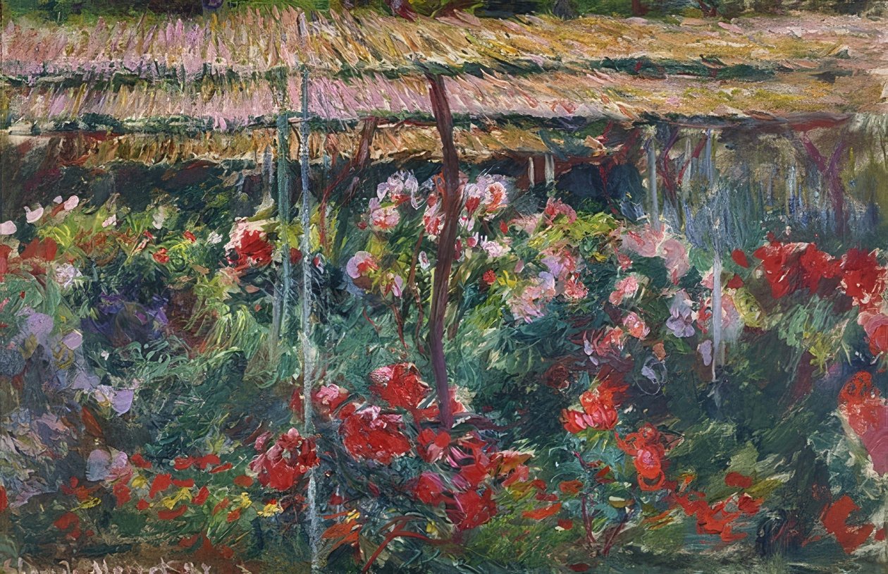 Ogród piwonii. 1887 autorstwa Claude Monet