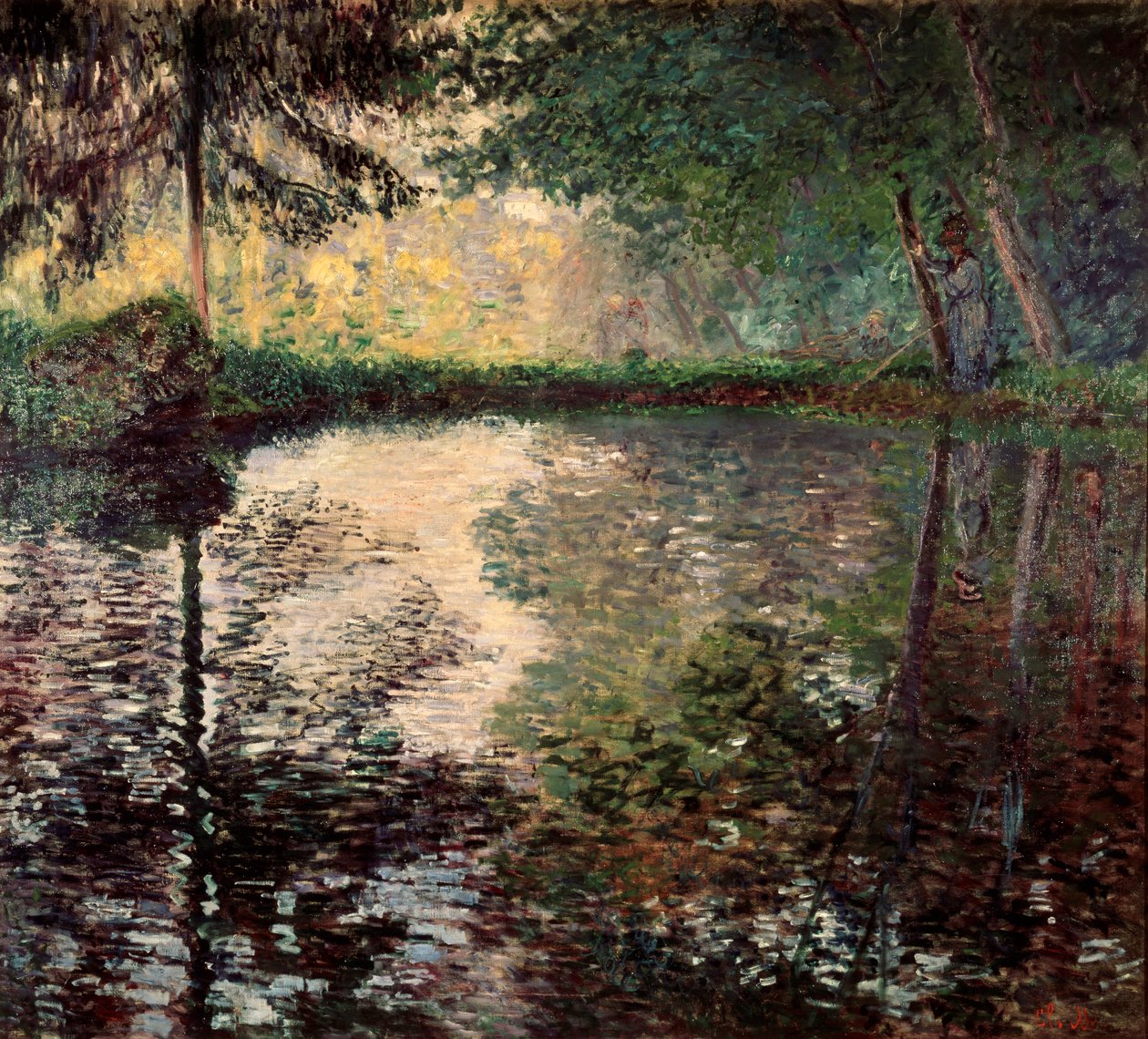 Staw w Montgeron, ok. 1876 r. autorstwa Claude Monet