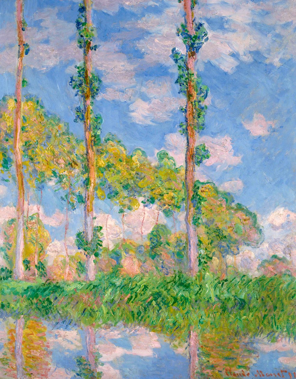 Topole na Słońcu, 1891 autorstwa Claude Monet