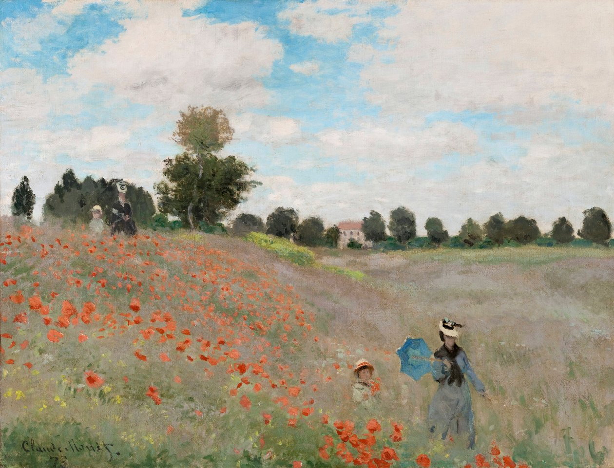 Pole makowe, 1873 autorstwa Claude Monet