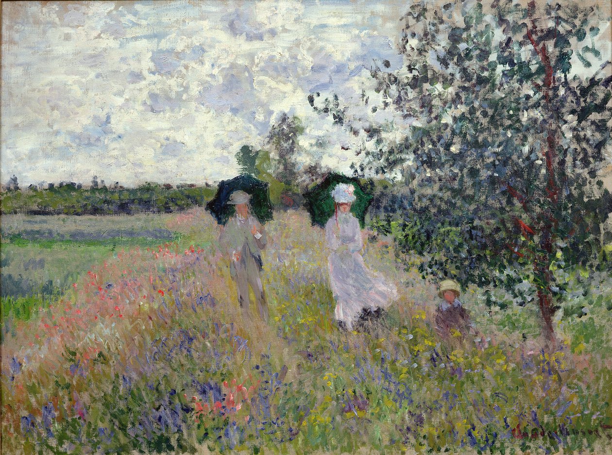 Promenada w pobliżu Argenteuil autorstwa Claude Monet