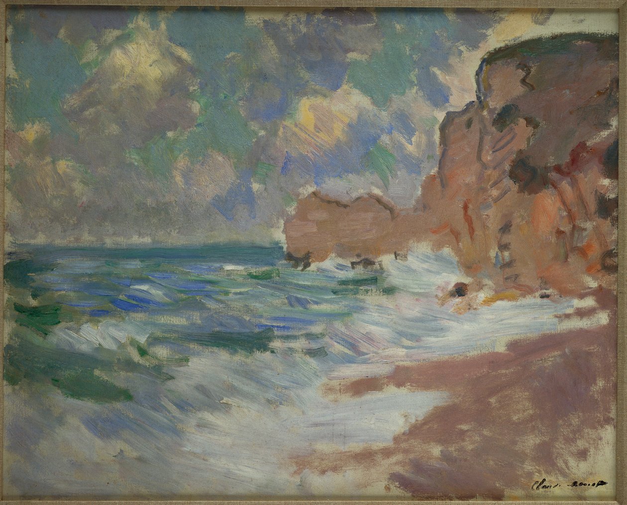 Oddalające się fale autorstwa Claude Monet