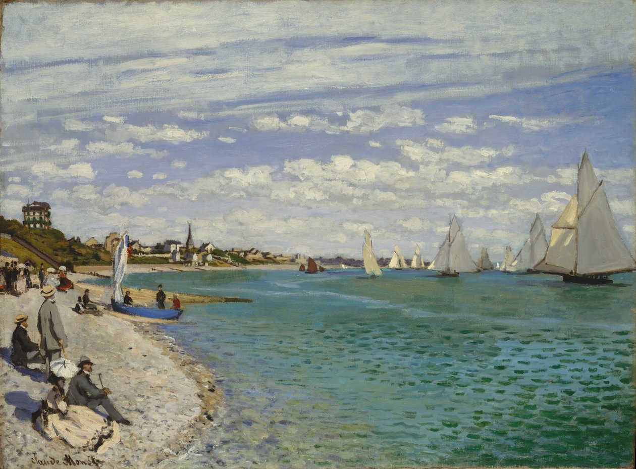 Regaty w Sainte-Adresse autorstwa Claude Monet