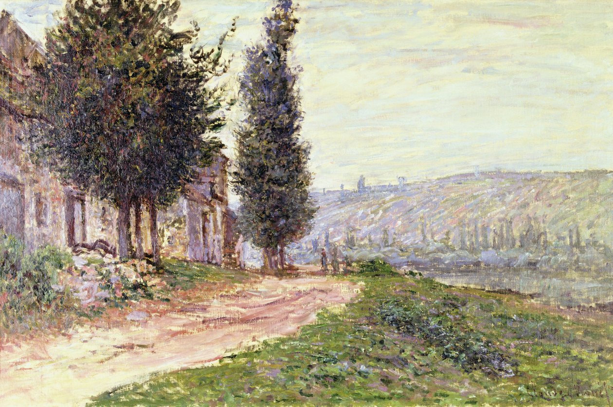 Brzeg rzeki w Lavacourt, 1879 autorstwa Claude Monet