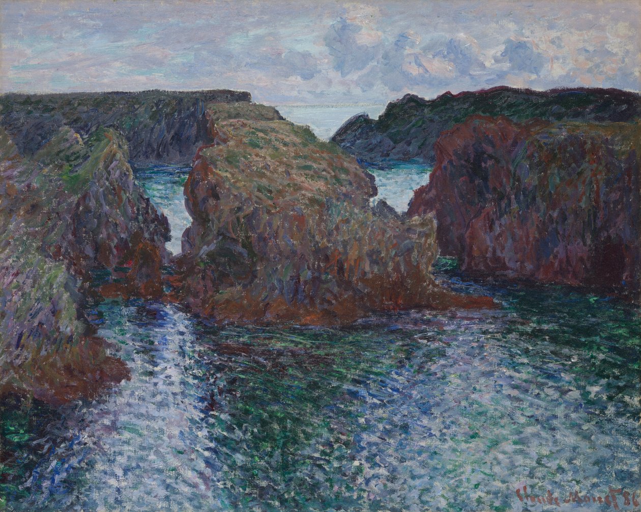 Skały w Port-Goulphar, Belle-Île autorstwa Claude Monet