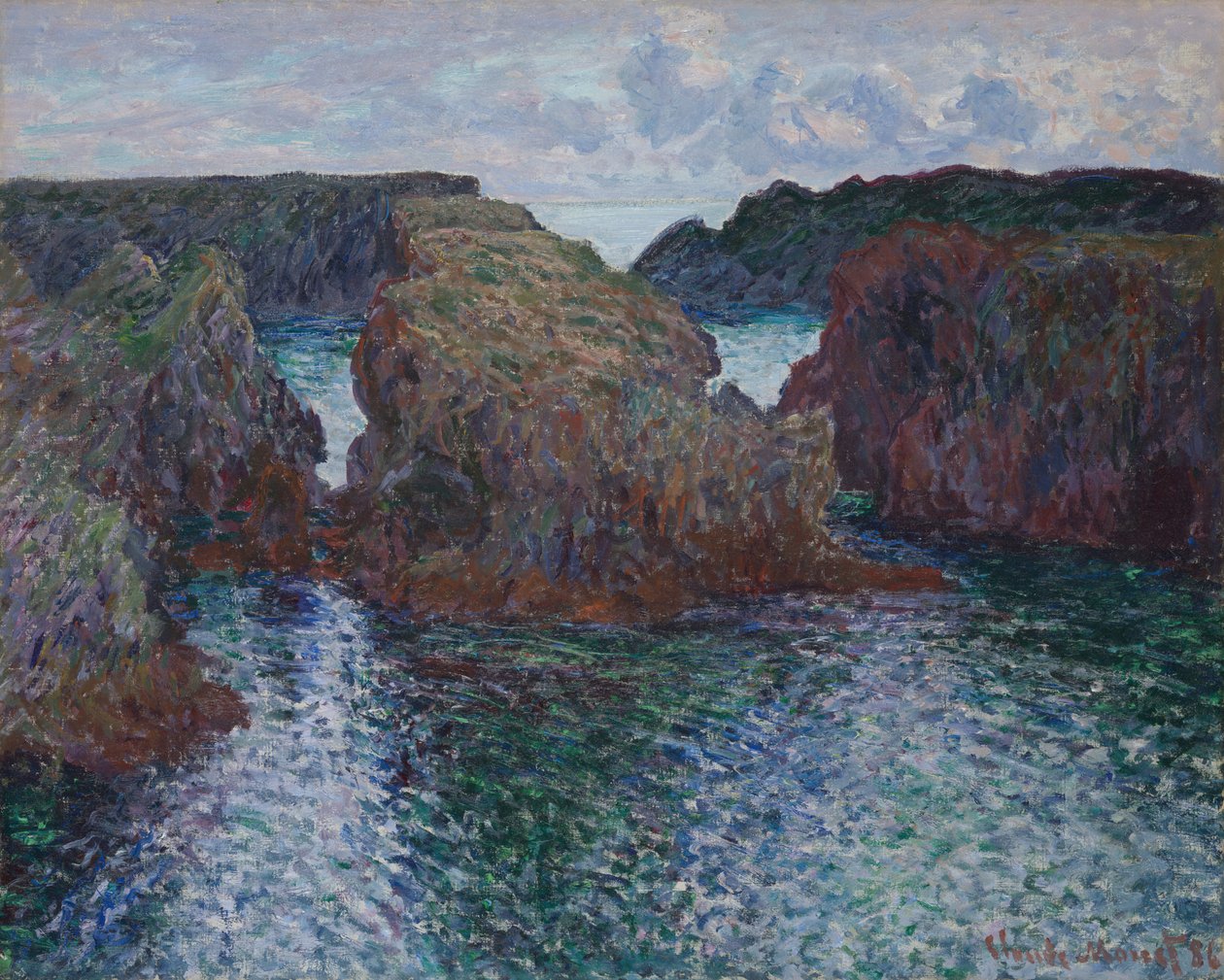Skały w Port-Goulphar, Belle-Île, 1886. autorstwa Claude Monet