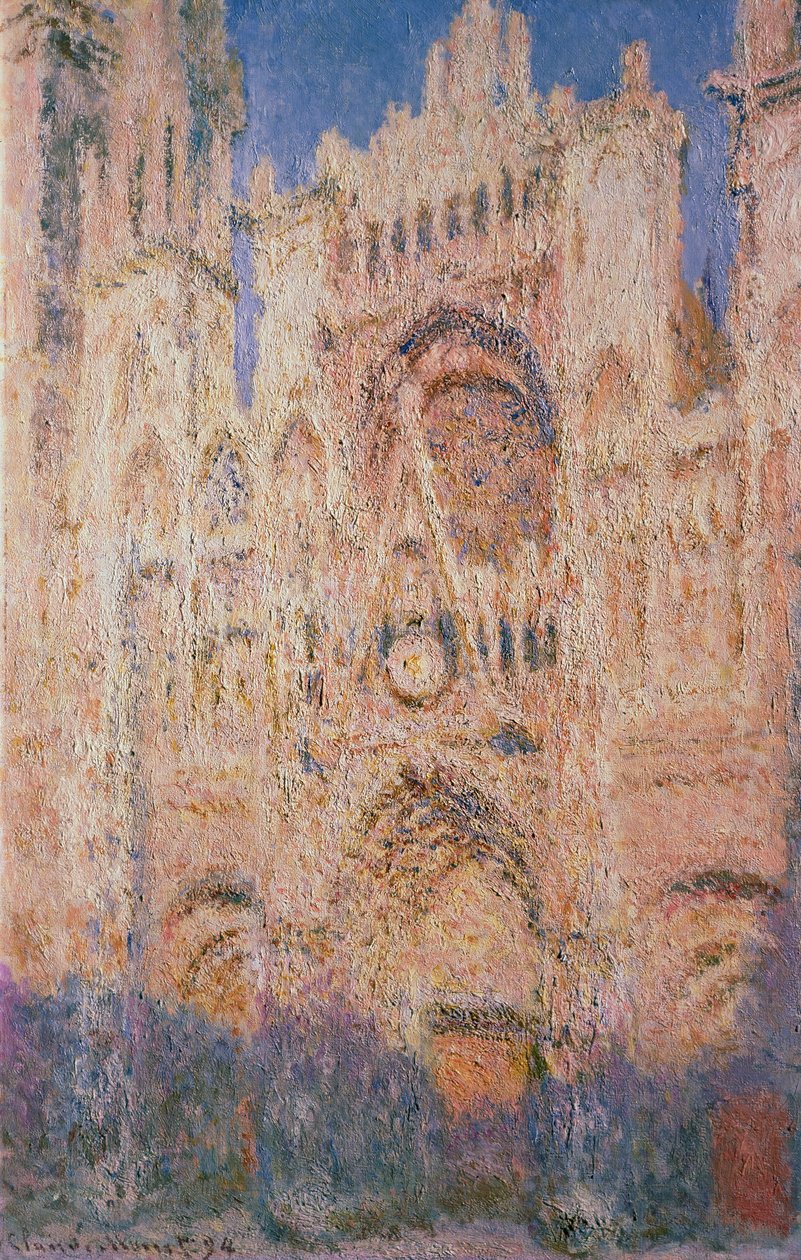 Katedra w Rouen o zachodzie słońca, 1892-1894. autorstwa Claude Monet