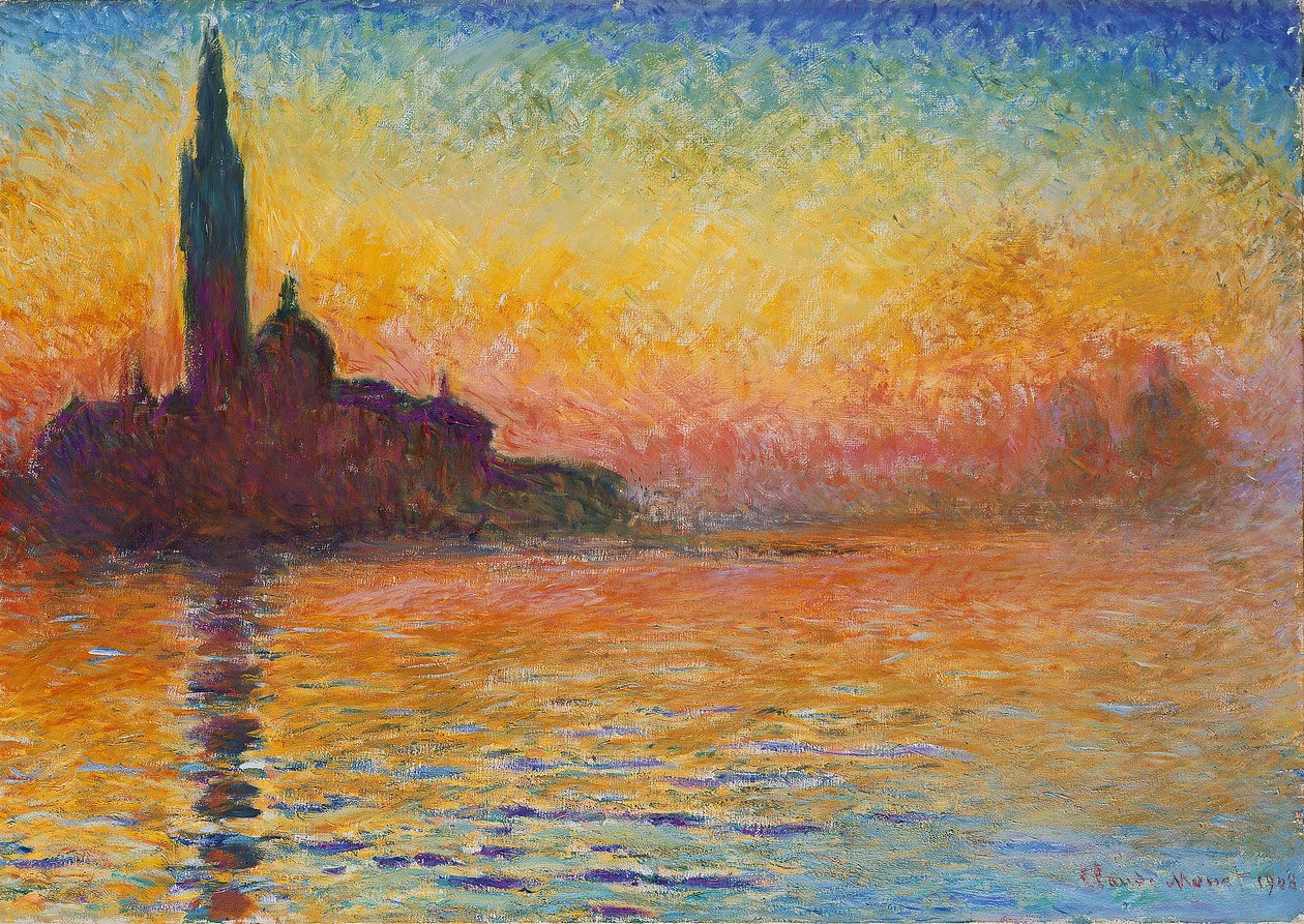 San Giorgio Maggiore o zmierzchu autorstwa Claude Monet