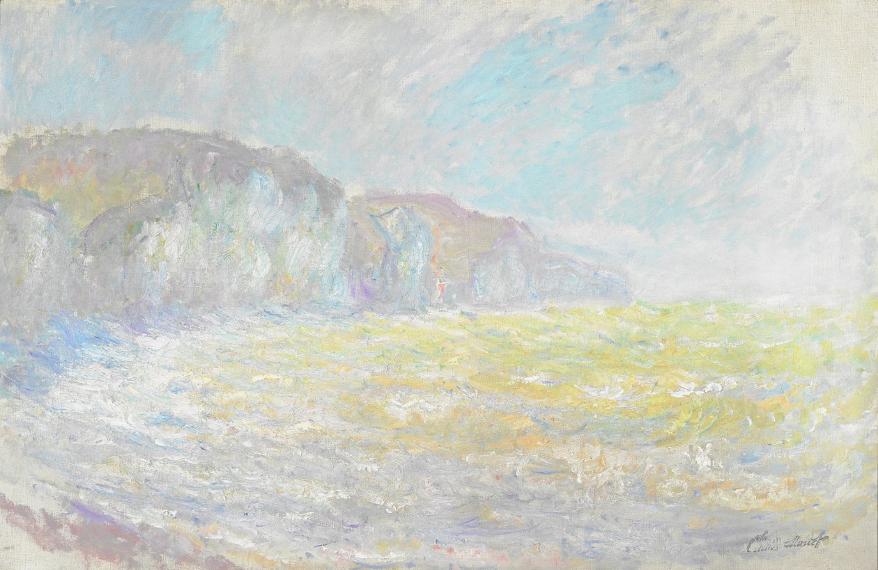 Klify Pourville, wzburzone morze autorstwa Claude Monet