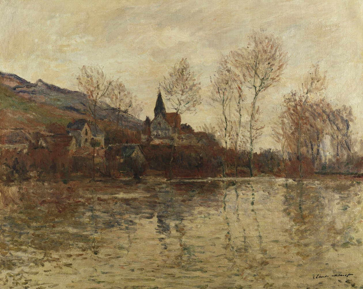Potop w Giverny, ok. 1886 r. autorstwa Claude Monet