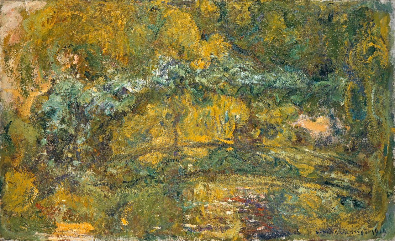 Kładka nad Stawem Liliowym, 1919 r. autorstwa Claude Monet