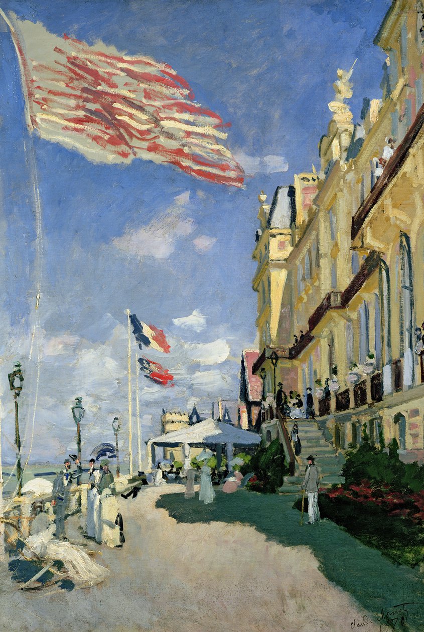 Hotel des Roches Noires w Trouville autorstwa Claude Monet