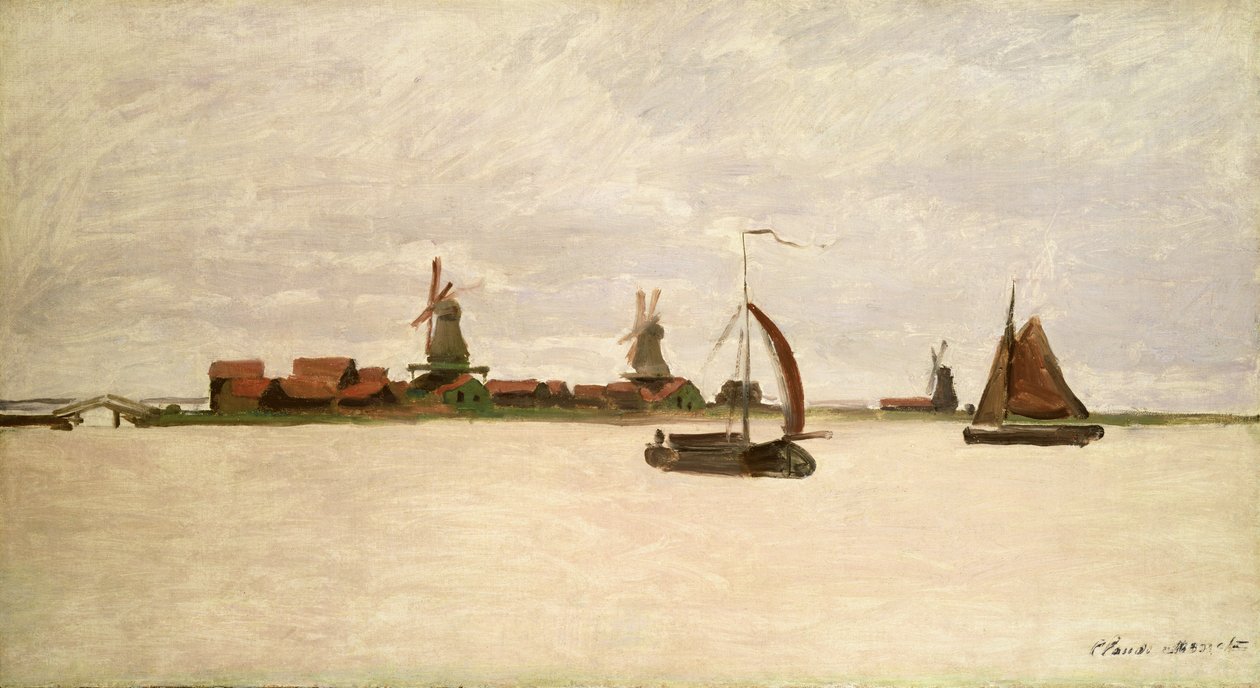 Port zewnętrzny w Zaandam, 1871 autorstwa Claude Monet