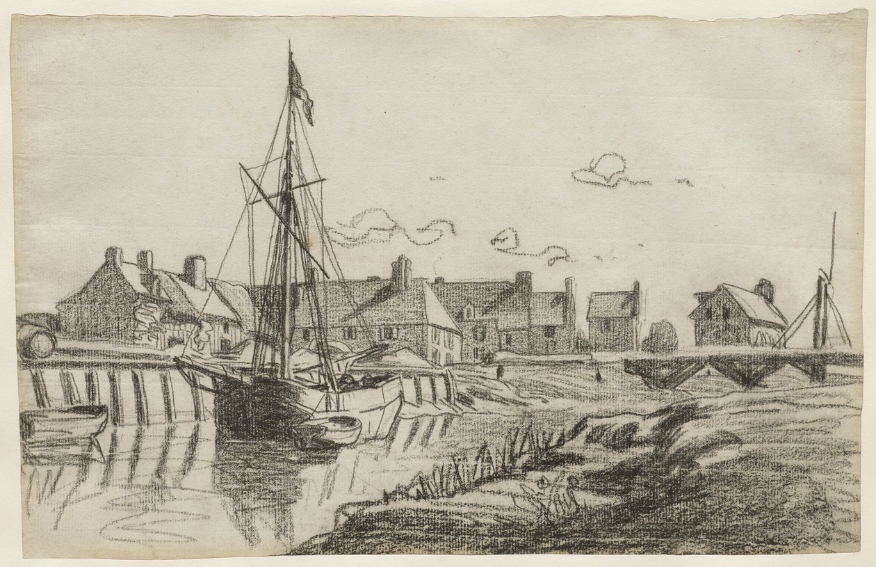 Port w Touques, ok. 1864 r. autorstwa Claude Monet