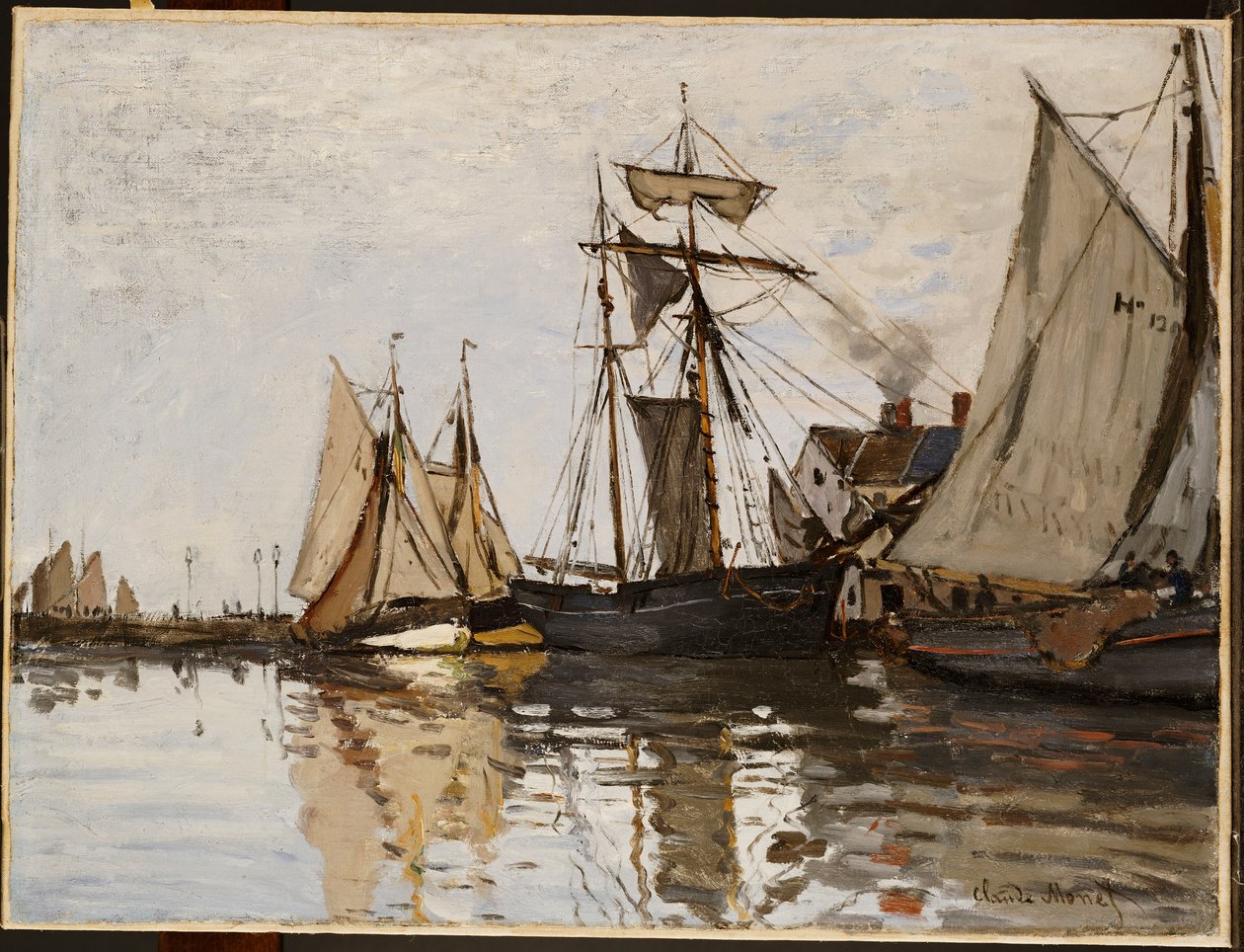 Port Honfleur, ok.1865 autorstwa Claude Monet