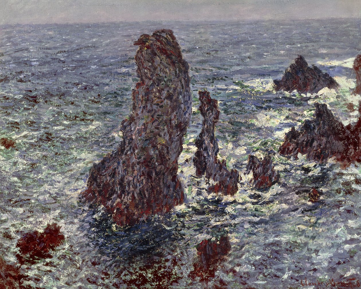 Skały w Belle-Ile autorstwa Claude Monet