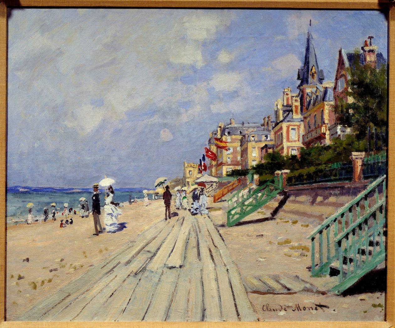 Plaża w Trouville. Obraz Claude